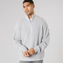 Solid Heren gebreide trui Light Grey Melange