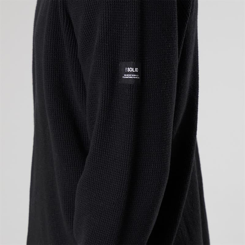 Solid Heren gebreide trui True Black - Afbeelding 3