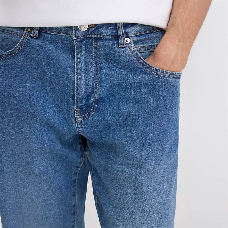 Solid Heren Sdryder Spijkerbroek Middle Vintage Blue Denim - Afbeelding 5