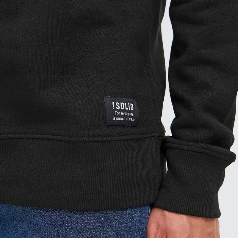 Solid Heren Dix Hoodie True Black - Afbeelding 5
