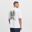 Solid Heren Bilop T-shirt Wit