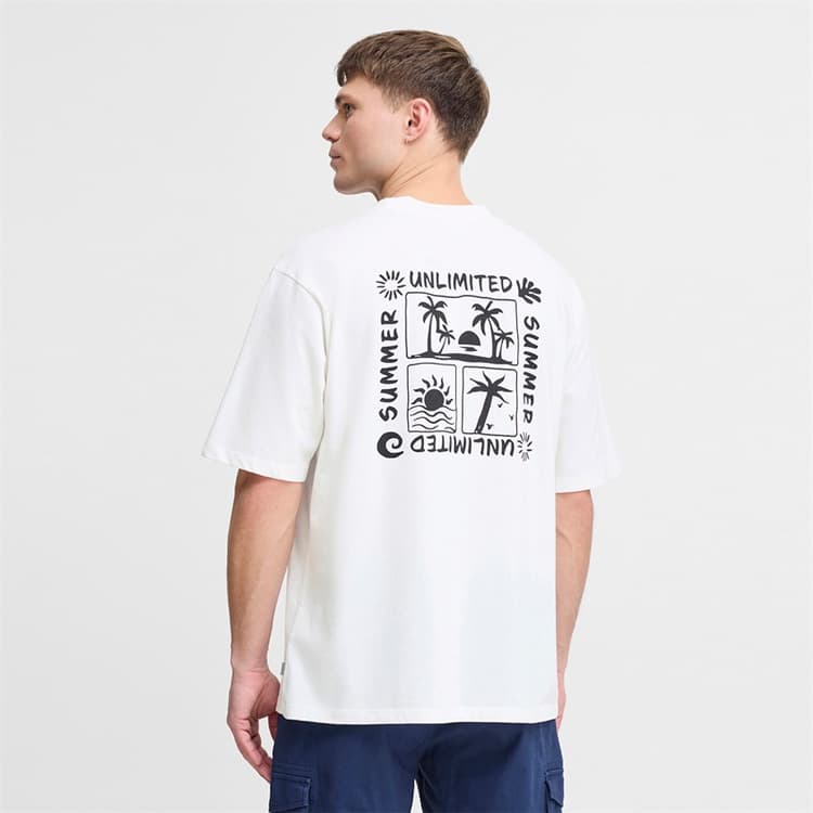 Solid Heren Daniel T-shirt Wit