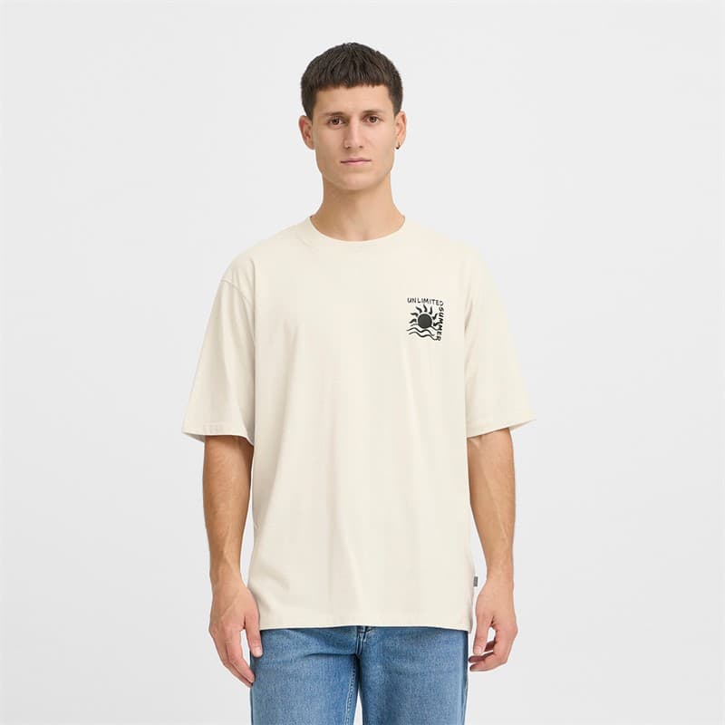 Solid Heren Daniel T-shirt Oatmeal - Afbeelding 2