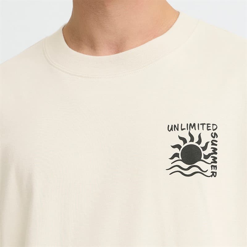 Solid Heren Daniel T-shirt Oatmeal - Afbeelding 3