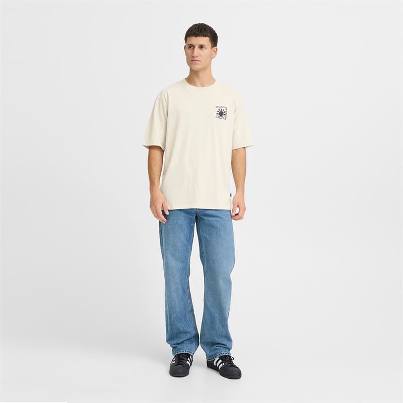 Solid Heren Daniel T-shirt Oatmeal - Afbeelding 4
