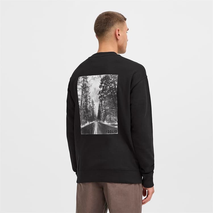 Solid Heren Dixon Sweatshirt True Black