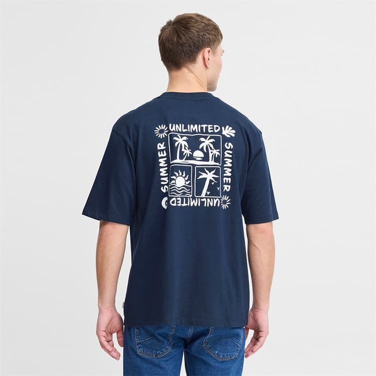 Solid Heren Daniel T-shirt Dress Blues