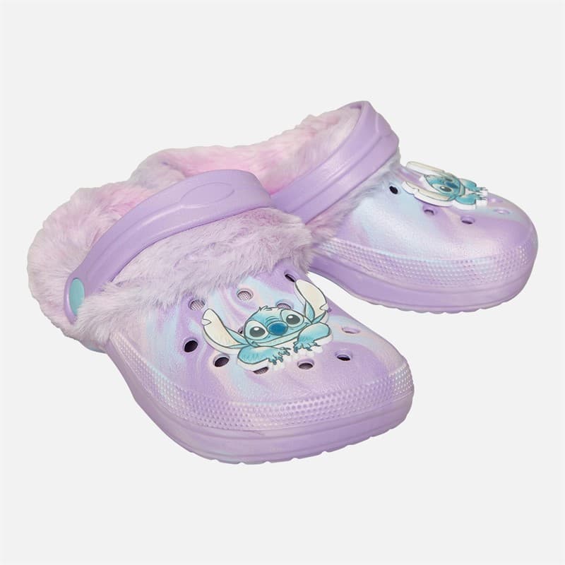 Lilo and Stitch Baby Meisjes Sligo Clogs met Faux Fur Voering Lila / Multi - Afbeelding 1