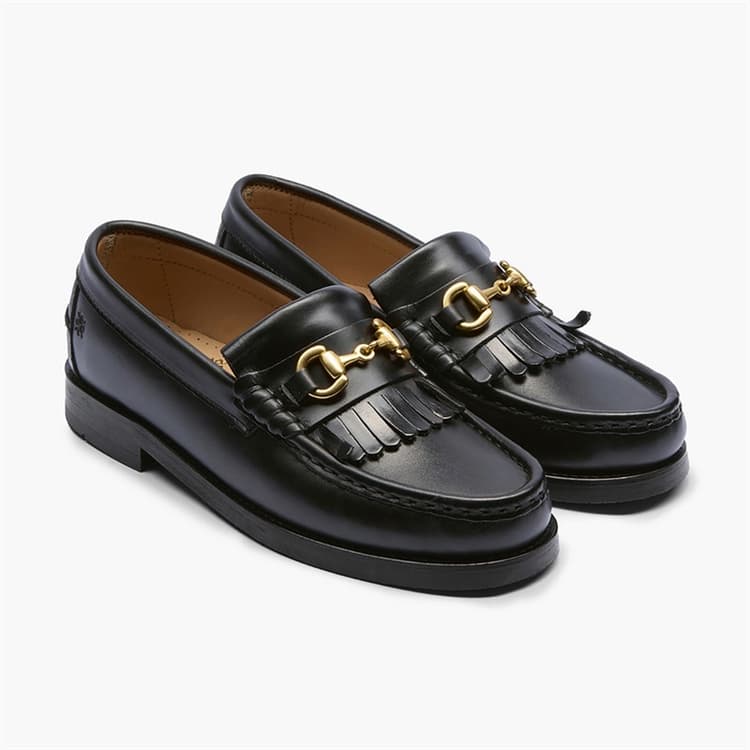 Playboy Footwear Dames Valerie Loafers Black Leather