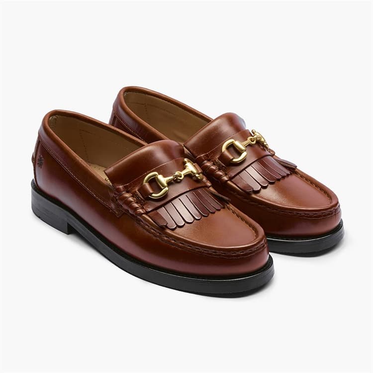 Playboy Footwear Dames Valerie Loafers Brandy Leather