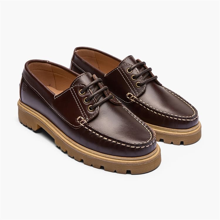 Playboy Footwear Dames Claudine Schoenen Donkerbruin Leer Dk.Brown Leather