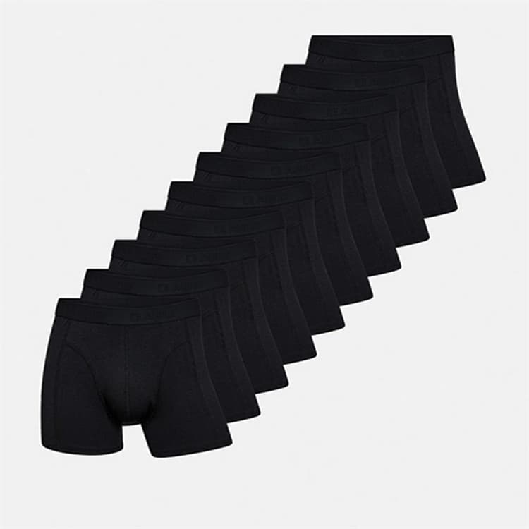 Claudio Heren Set van 10 Bamboe Boxers Zwart