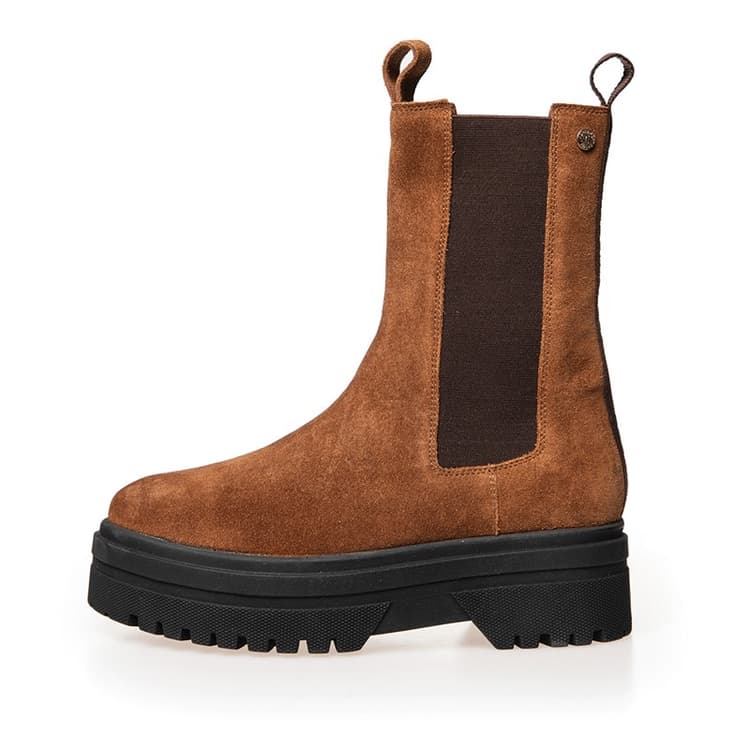 Copenhagen Shoes Dames Going Suede Copenhagen Laarzen 0241 Cognac