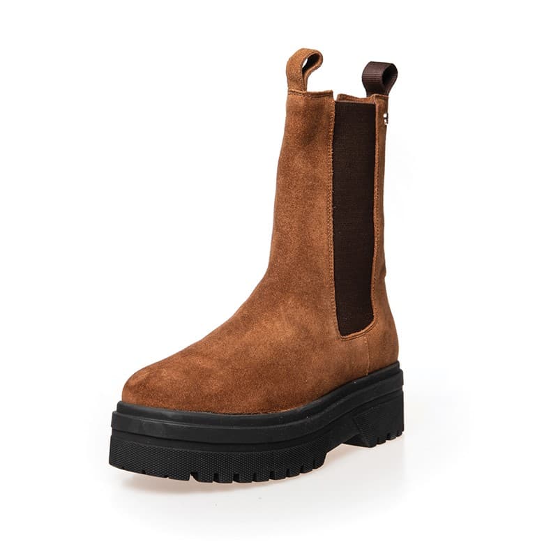 Copenhagen Shoes Dames Going Suede Copenhagen Laarzen 0241 Cognac - Afbeelding 4