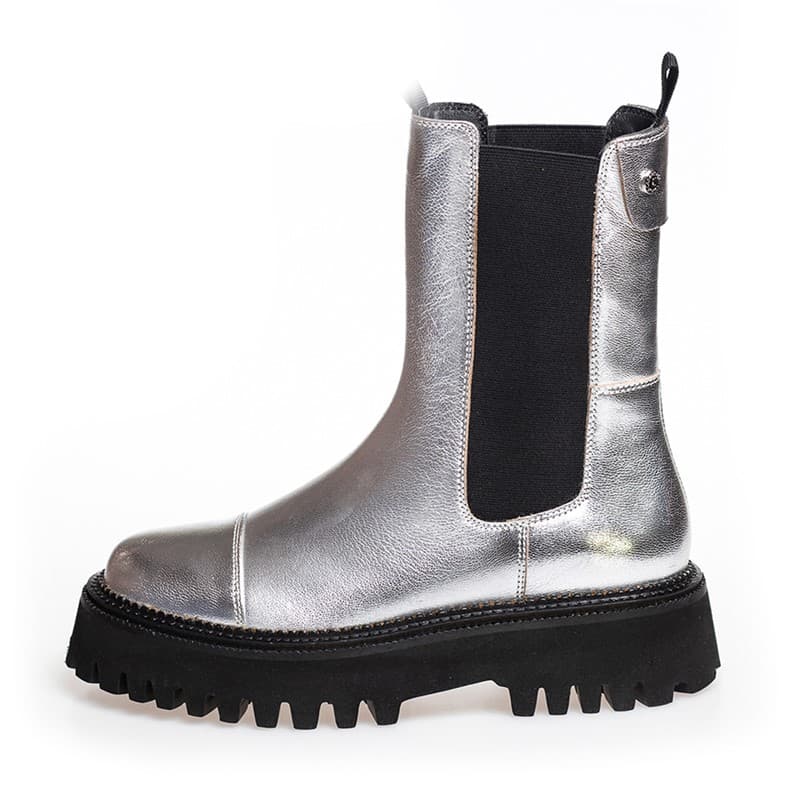 Copenhagen Shoes Dames Geel Zilver Laarzen 0050 Zilver - Afbeelding 1