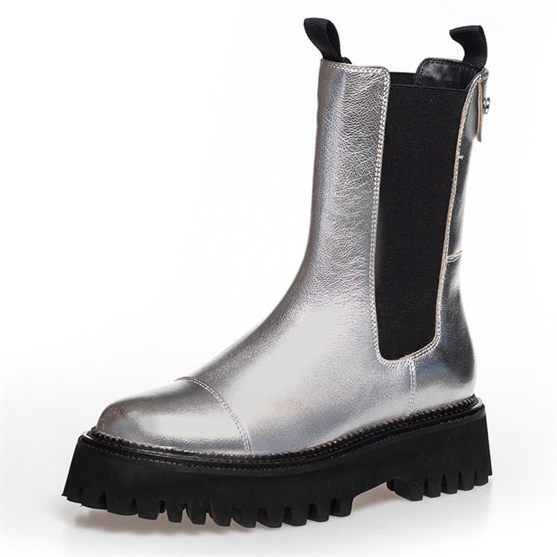 Copenhagen Shoes Dames Geel Zilver Laarzen 0050 Zilver - Afbeelding 2