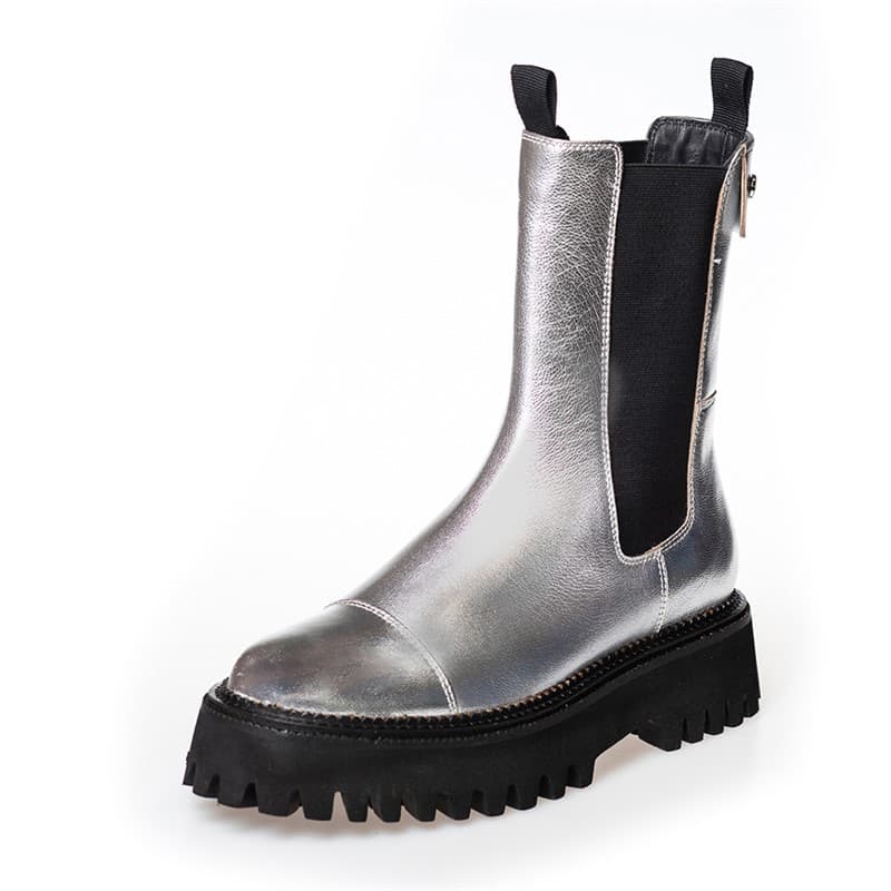 Copenhagen Shoes Dames Geel Zilver Laarzen 0050 Zilver - Afbeelding 3