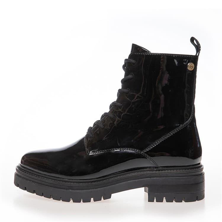Copenhagen Shoes Dames Rocka Laze Laarzen 0011 Zwart Lak