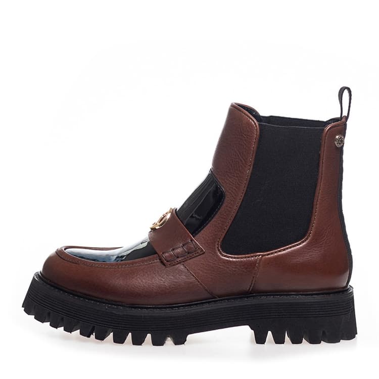 Copenhagen Shoes Dames Magische Loop Laarzen 0499 Bruin Zwart