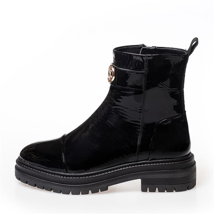 Copenhagen Shoes Dames Lady Boss Lak Leder Laarzen 038 Zwart Lak Leder