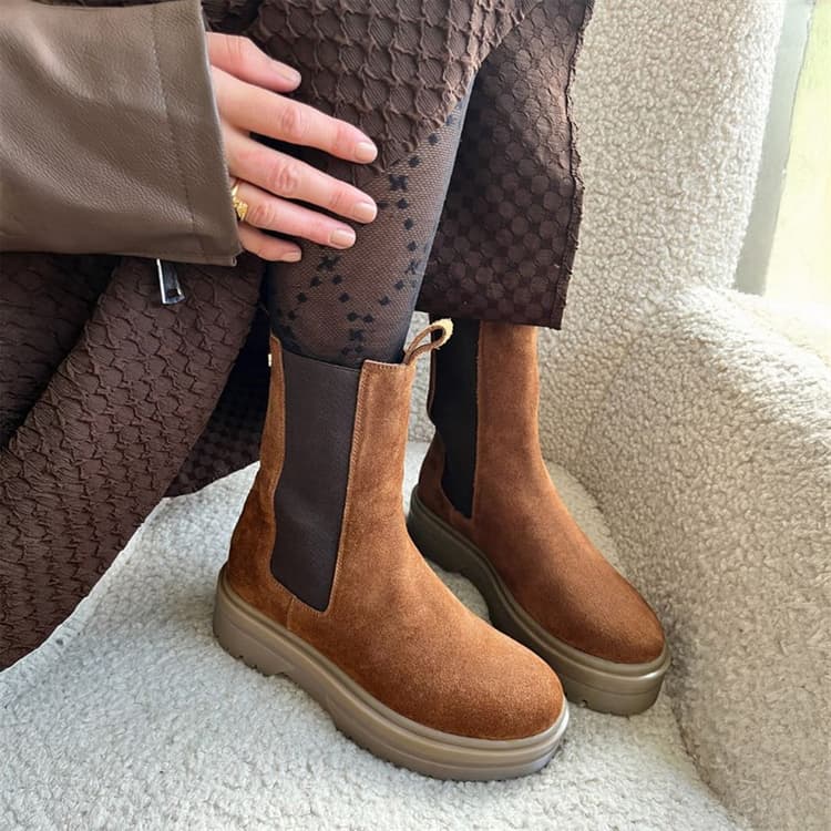 Copenhagen Shoes Dames Suede 22 Laarzen 099 Army W/Brown Sole