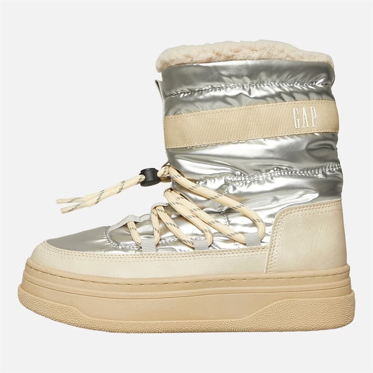 GAP Dames Paradise Hoge Nylon Sneeuwlaarzen Off White