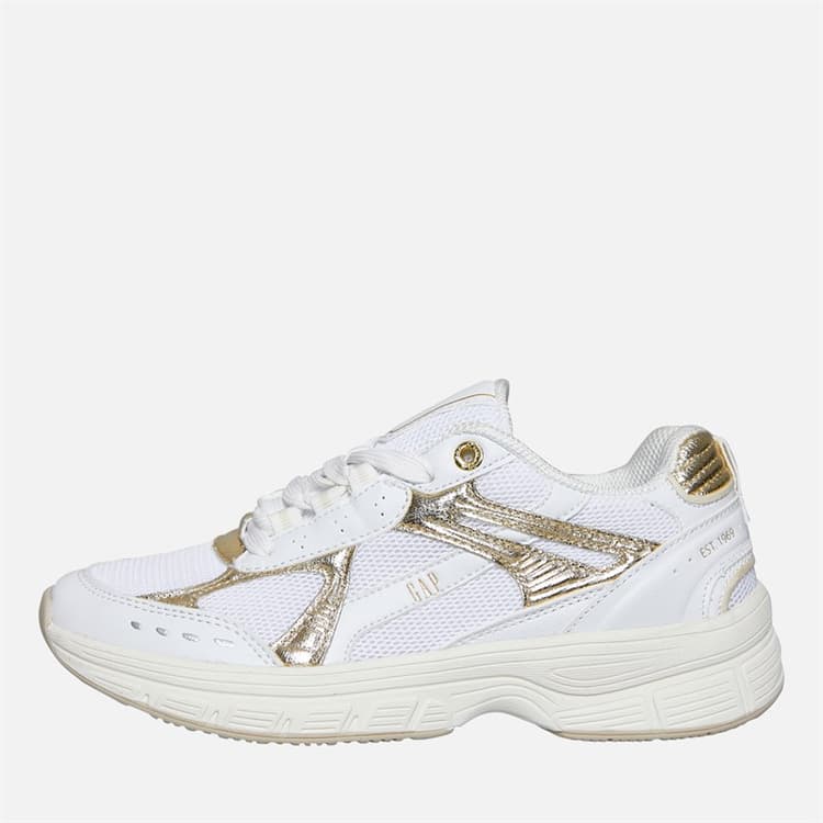GAP Dames Zonsondergang Sneakers wit Gold