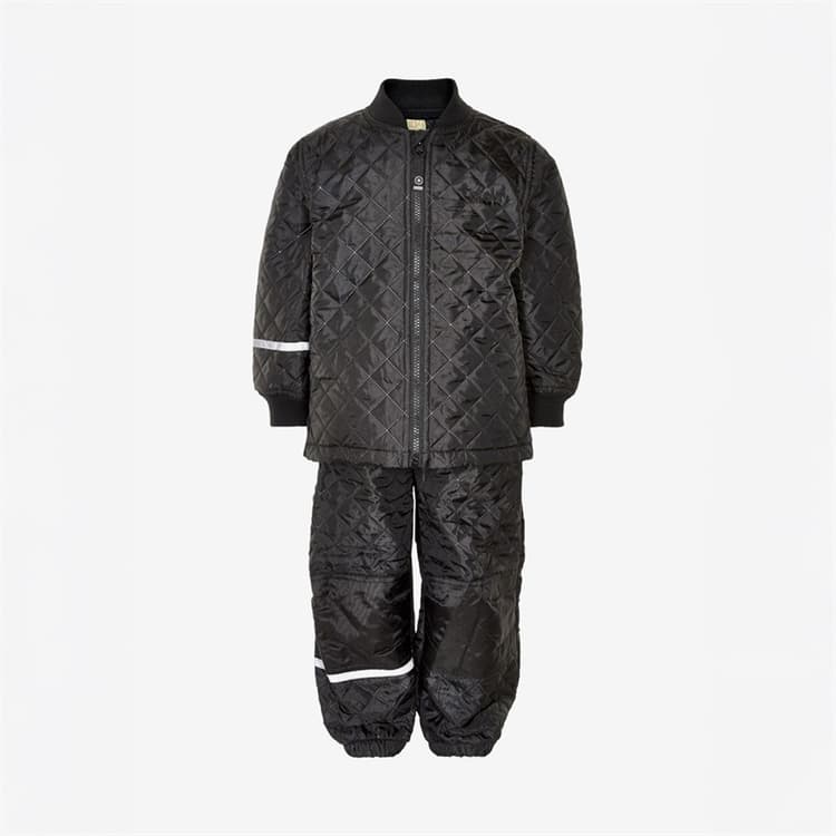 Celavi Kinderen Celavie Effen Basic Thermisch Set Zwart