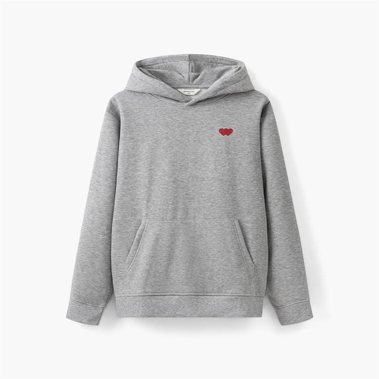Copenhagen Legacy Heren Crew Hart Print Hoodie Grey Melange