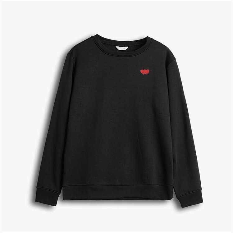 Copenhagen Legacy Heren crew hart print sweatshirt Zwart