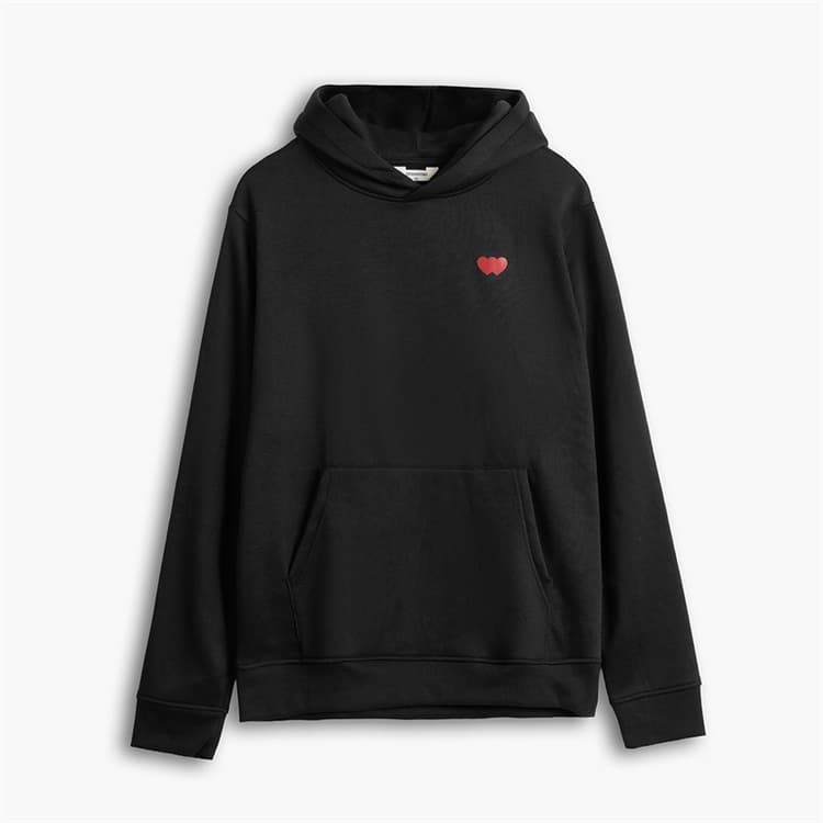 Copenhagen Legacy Heren Crew Hart Print Hoodie Zwart