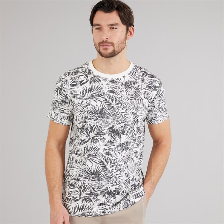 Indicode Heren Inpalme T-shirts Wit