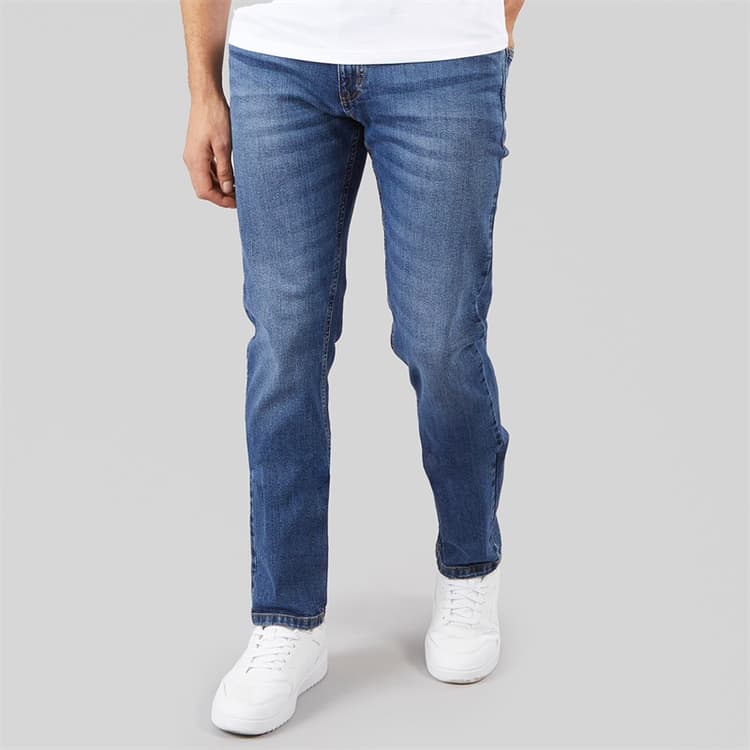 Indicode Heren Tony Regular Fit Jeans Medium Indigo