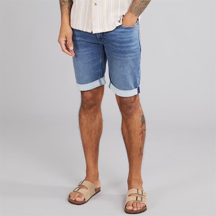 Indicode Heren Indelmare Denim Shorts Deep Dusk