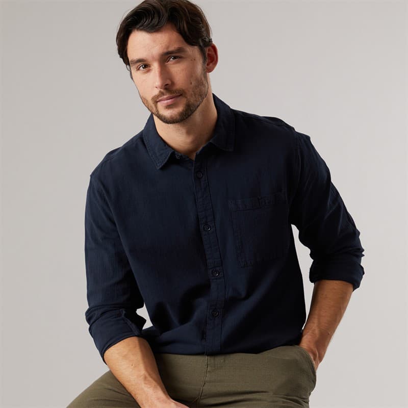 Indicode Heren Trypto Lange Mouw Shirt Sky Captain - Afbeelding 1