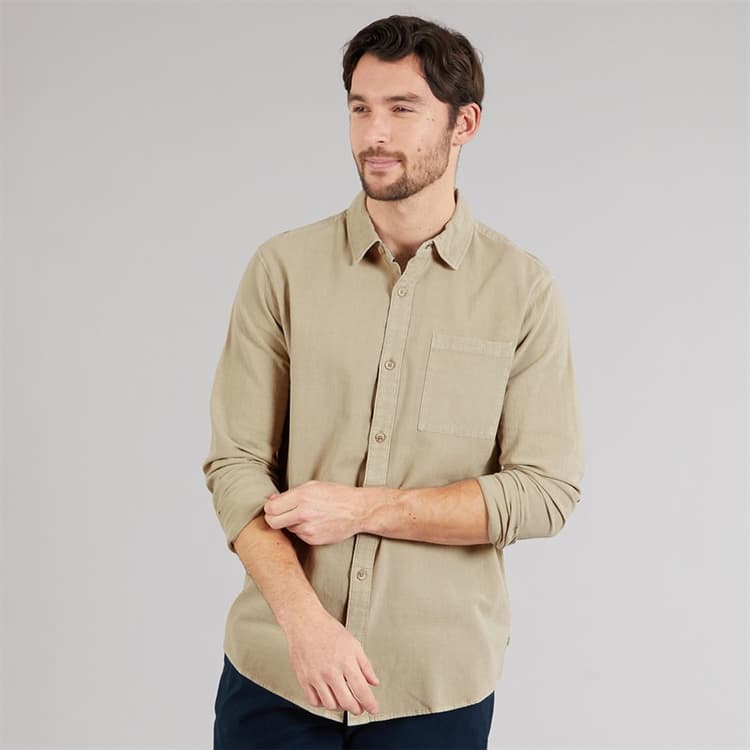 Indicode Heren Trypto Lange Mouw Shirt Stone