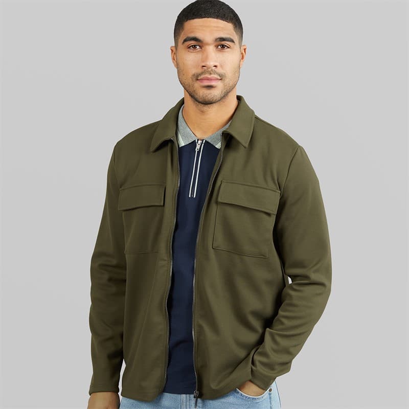 Indicode Heren Nello Rits Shirt Army - Afbeelding 1