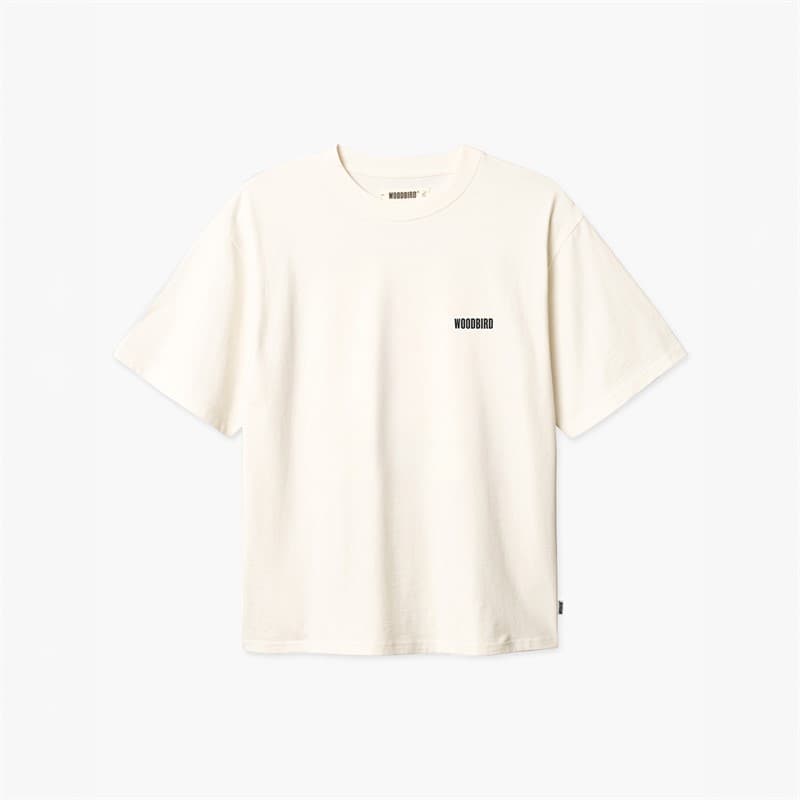 Woodbird Heren Baine Founded T-shirt Off White - Afbeelding 1