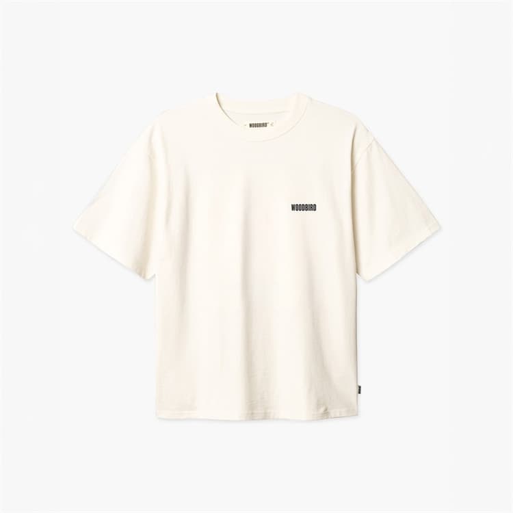 Woodbird Heren Baine Founded T-shirt Off White