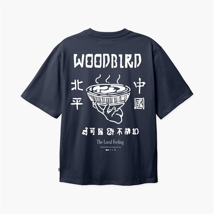 Woodbird Heren Baine Serve T-shirt Navy