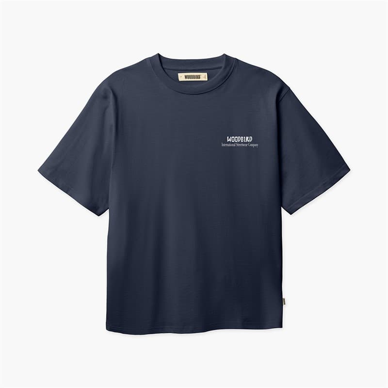 Woodbird Heren Baine Serve T-shirt Navy - Afbeelding 2