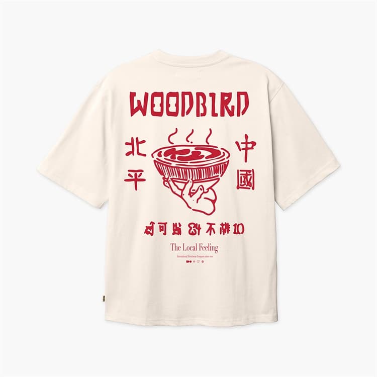 Woodbird Heren Baine Serve T-shirt Off White