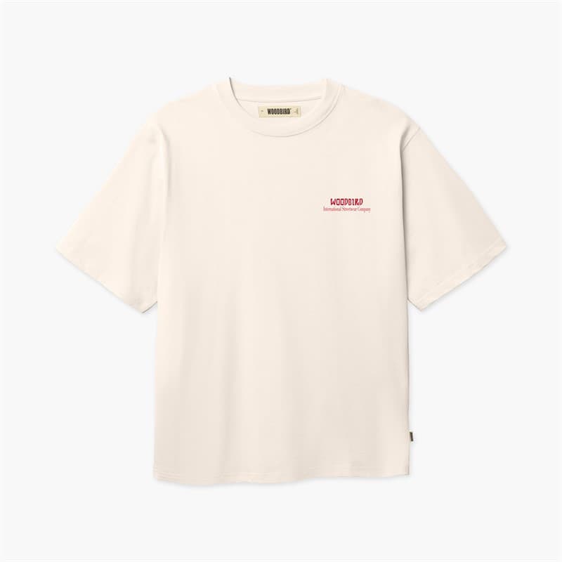 Woodbird Heren Baine Serve T-shirt Off White - Afbeelding 2