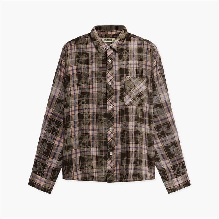 Woodbird Heren Jong Check Shirt Brown Check