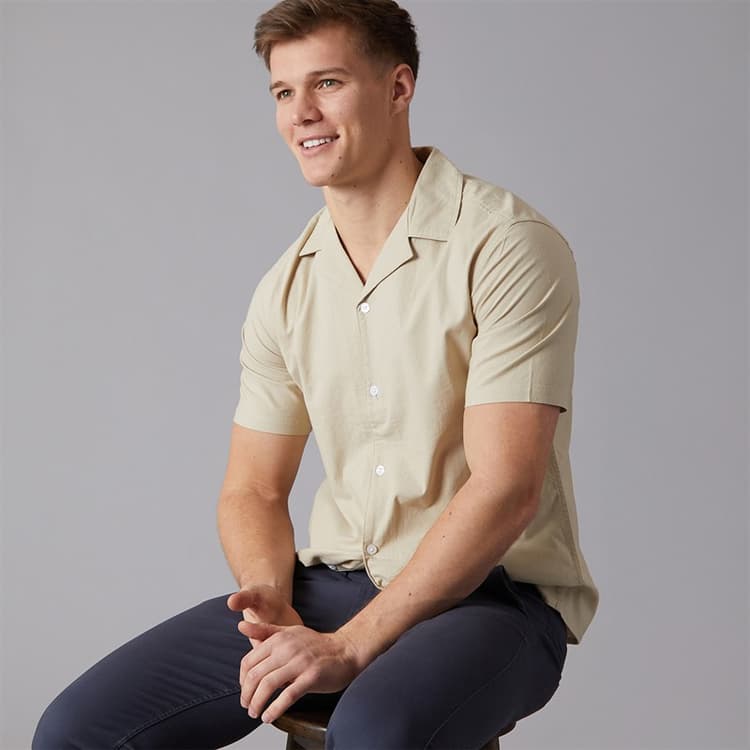 C.R.C. Heren Bessen Lns Shirt Bruin