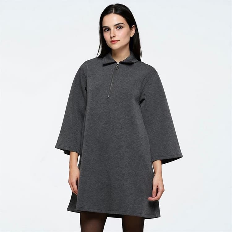 Moves Dames Ellianna Jurk 980M Dark Grey Melange