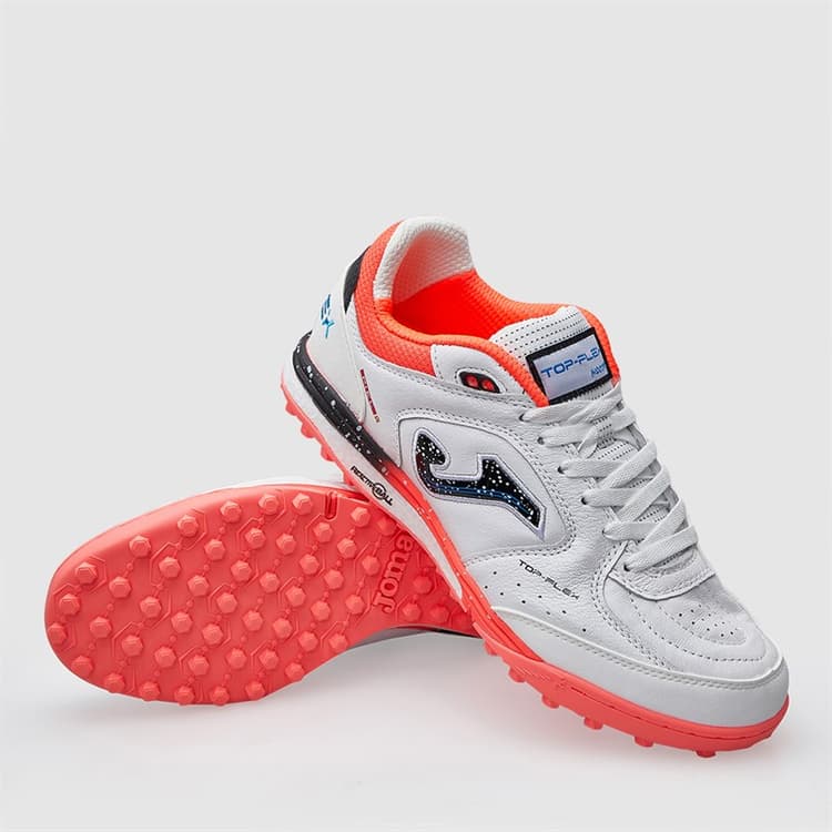 Joma Heren Top Flex Rebound 25 TF Astro Turf Voetbalschoenen Fluoro Coral/Wit