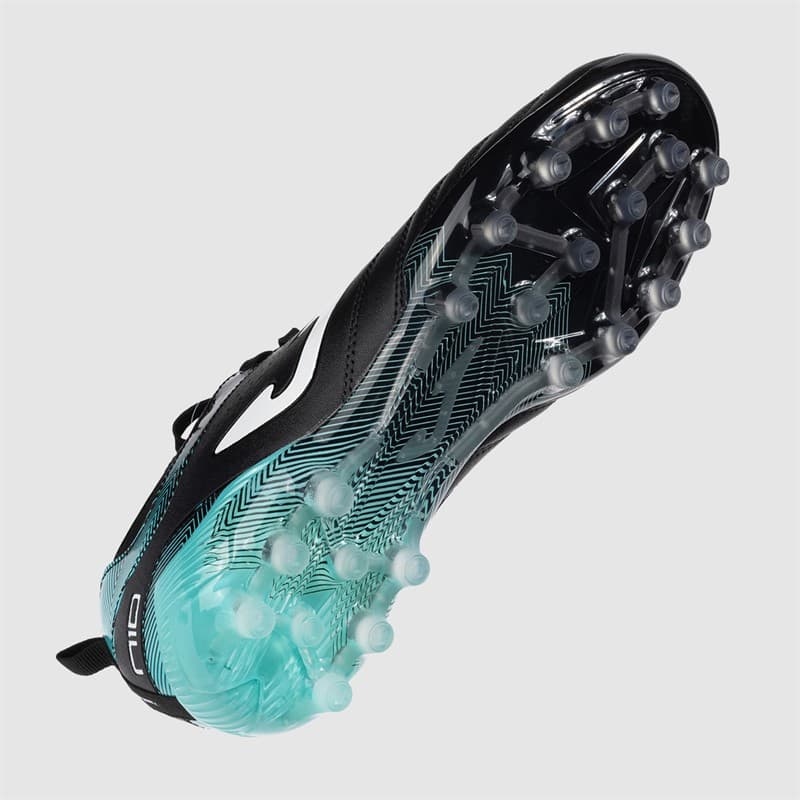 Joma Heren Numero-10 25 AG Kunstgras Voetbalschoenen Zwart/Turquoise - Afbeelding 2