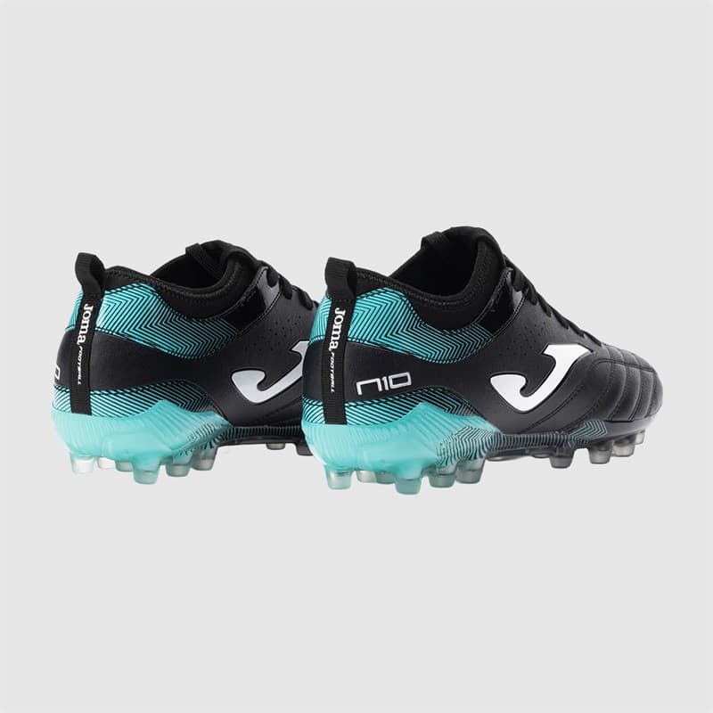Joma Heren Numero-10 25 AG Kunstgras Voetbalschoenen Zwart/Turquoise - Afbeelding 3