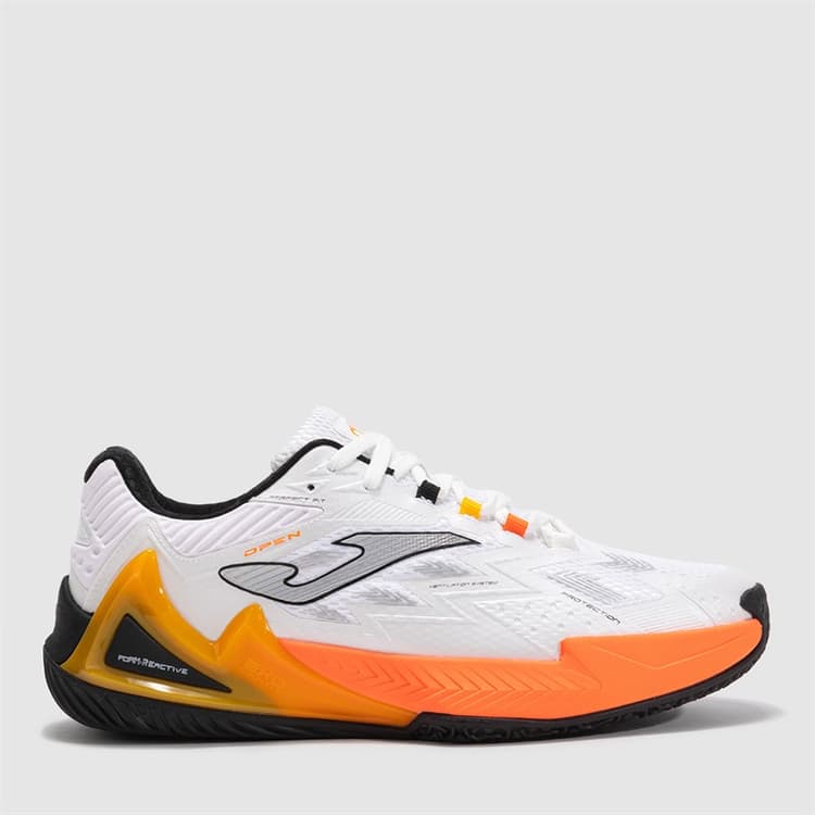 Joma Heren Open 25 Padel Schoenen wit Fluorescent Saffron